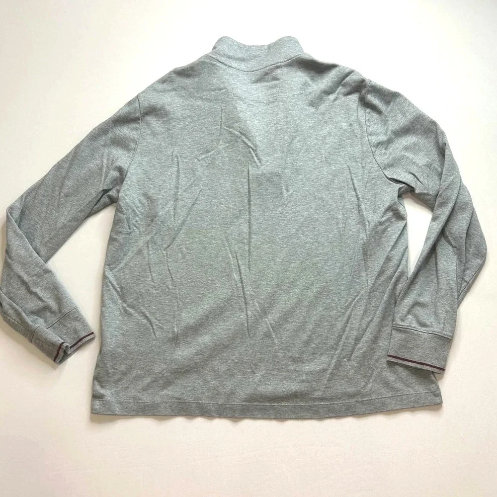 Banana Republic Mens XL Grey 100% Cotton Quarter Zip Pullover Sweater Top